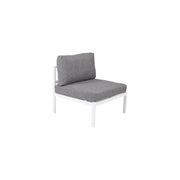 Copacabana Mittelteil - Weißes Alu / Graues Kissen - ZEN ZONE Furniture