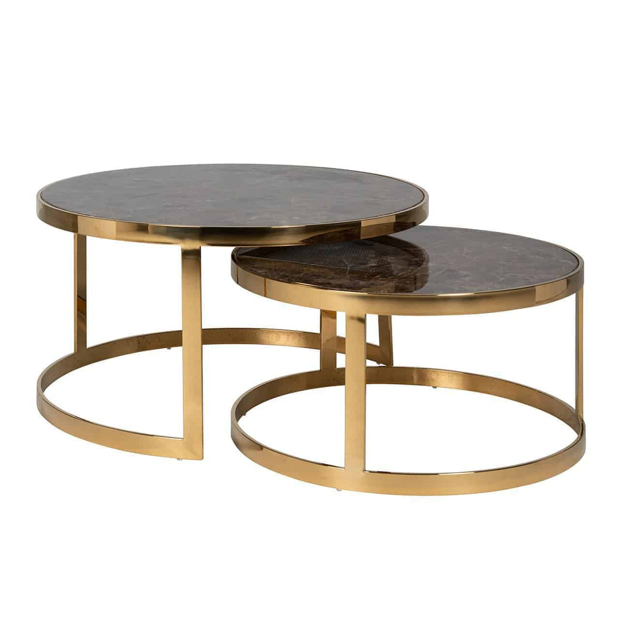 Couchtisch Conrad set von 2  (Gold) - ZEN ZONE