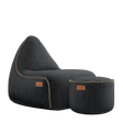 Cobana Lounge Chair Black + Pouf - ZEN ZONE