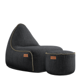 Cobana Lounge Chair Black + Pouf - ZEN ZONE