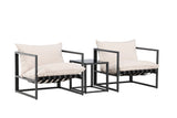 Messina Lounge Set Schwarz/Beige