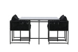 Noto Esstischset Schwarz / Schwarz - ZEN ZONE Furniture