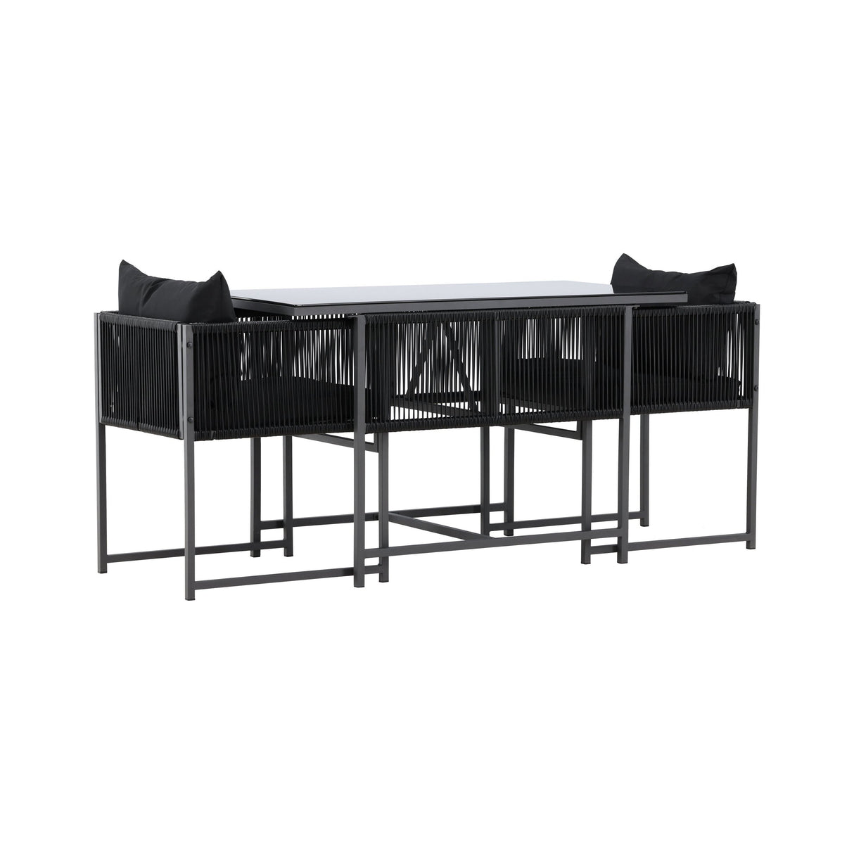 Noto Balkonset Schwarz / Schwarz
