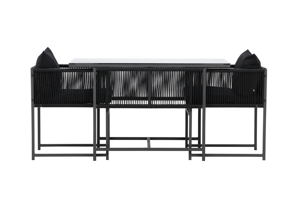 Noto Balkonset Schwarz / Schwarz