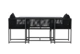 Noto Balkonset Schwarz / Schwarz