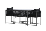 Noto Balkonset Schwarz / Schwarz