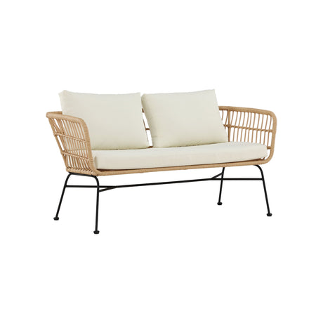 Isola Lounge Sofa Schwarz / Natur Rattan - ZEN ZONE Furniture