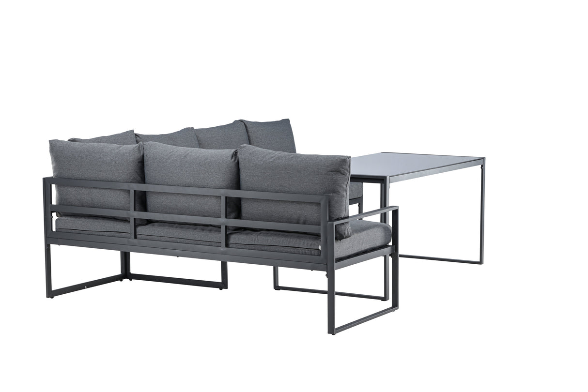 Zingaro Ecksofa-Set Schwarz / Grau