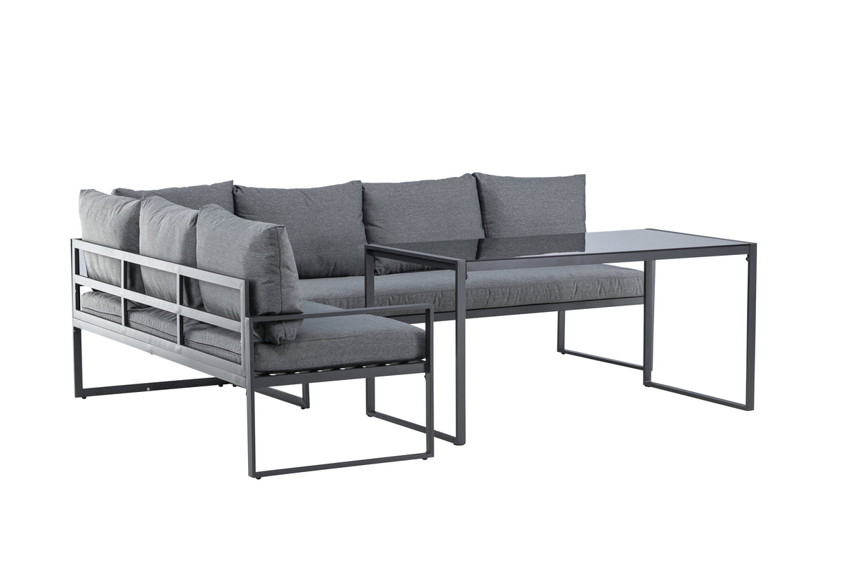Zingaro Ecksofa-Set Schwarz / Grau