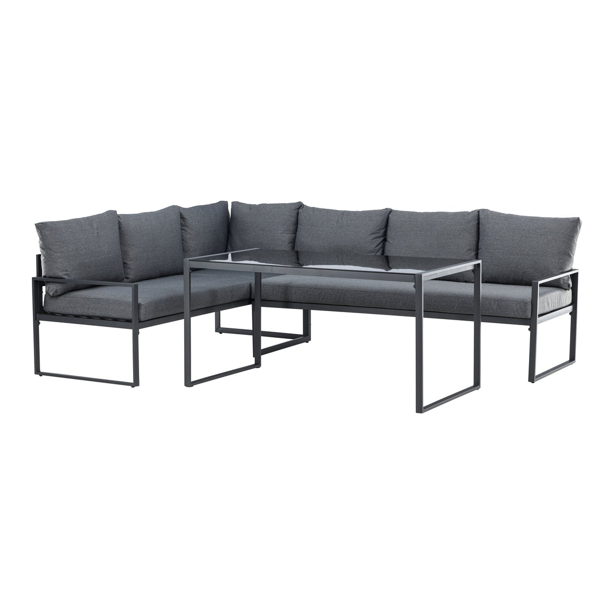 Zingaro Ecksofa-Set Schwarz / Grau
