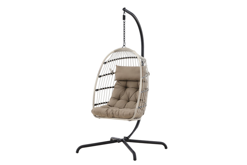 Trezza Hängesessel Schwarz / Grau - ZEN ZONE Furniture