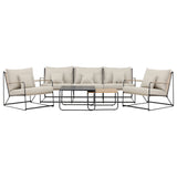 Palazzo Sofa Set Schwarz / Beige