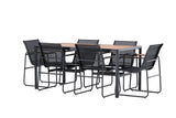 Lampedusa Esstischset Schwarz / Braun