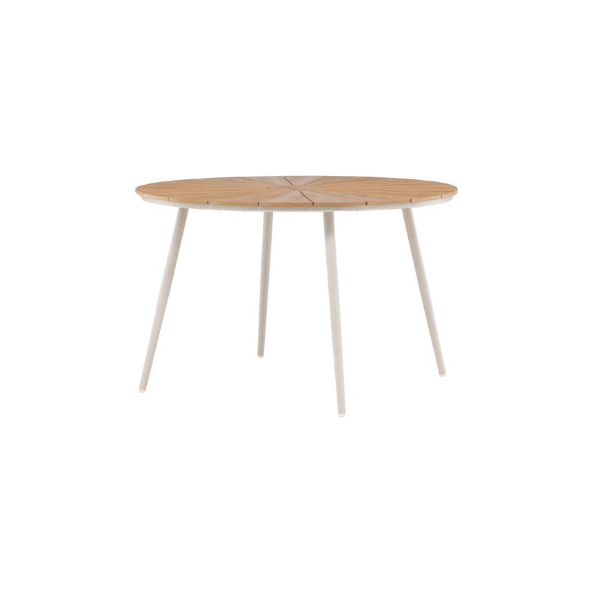 San Vito Esstisch Beige / Holz 120x120 - ZEN ZONE Furniture