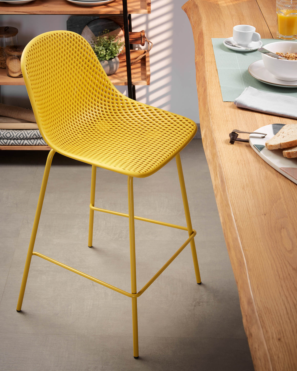 Outdoor Hocker Quinby gelb Höhe 75 cm - ZEN ZONE Furniture