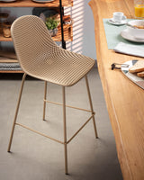Quinby Barhocker beige Höhe 75 cm - ZEN ZONE Furniture