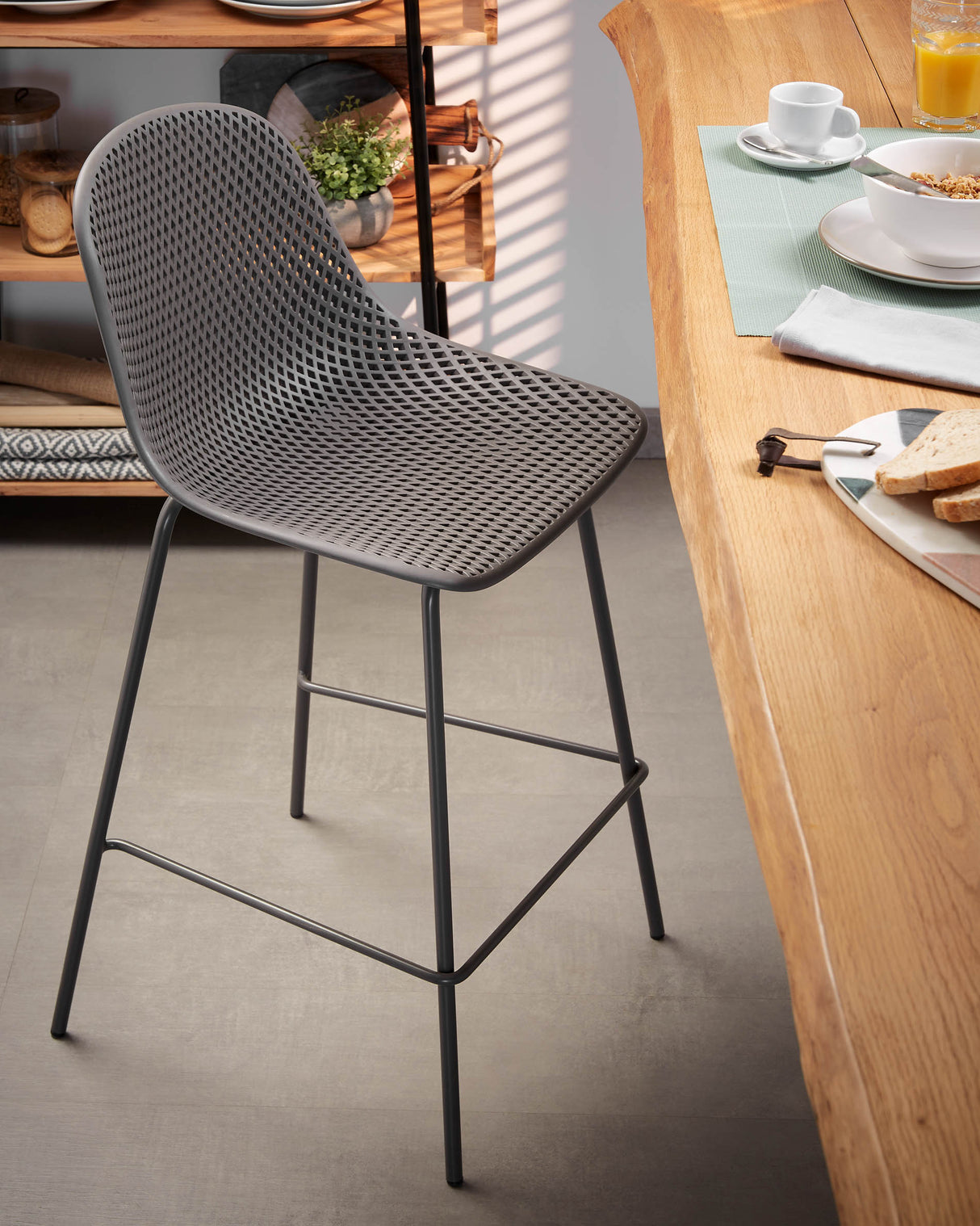 Outdoor Hocker Quinby grau Höhe 75 cm - ZEN ZONE Furniture