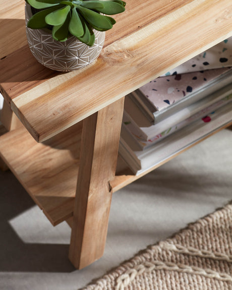 Safara Bank aus massivem recyceltem Teakholz 100 cm - ZEN ZONE Furniture