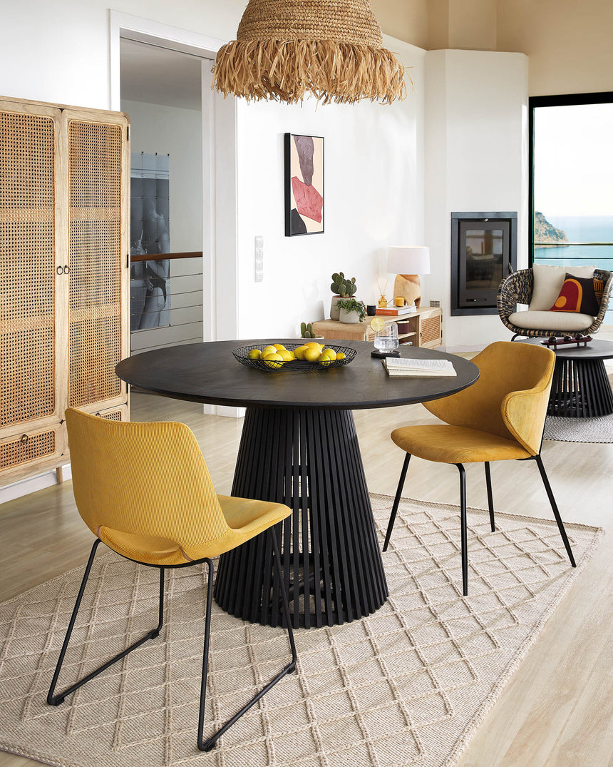 Nalu Schrank aus massivem Mindiholz und Rattan 90 x 175 cm - ZEN ZONE Furniture