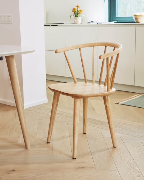Trise Stuhl DM und massives Kautschukholz lackiert natur - ZEN ZONE Furniture