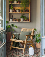 Dialma Tischlampe mit braunem Griff - ZEN ZONE Furniture