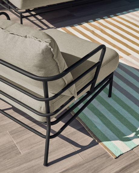 Mareluz Sessel aus schwarzem Stahl - ZEN ZONE Furniture
