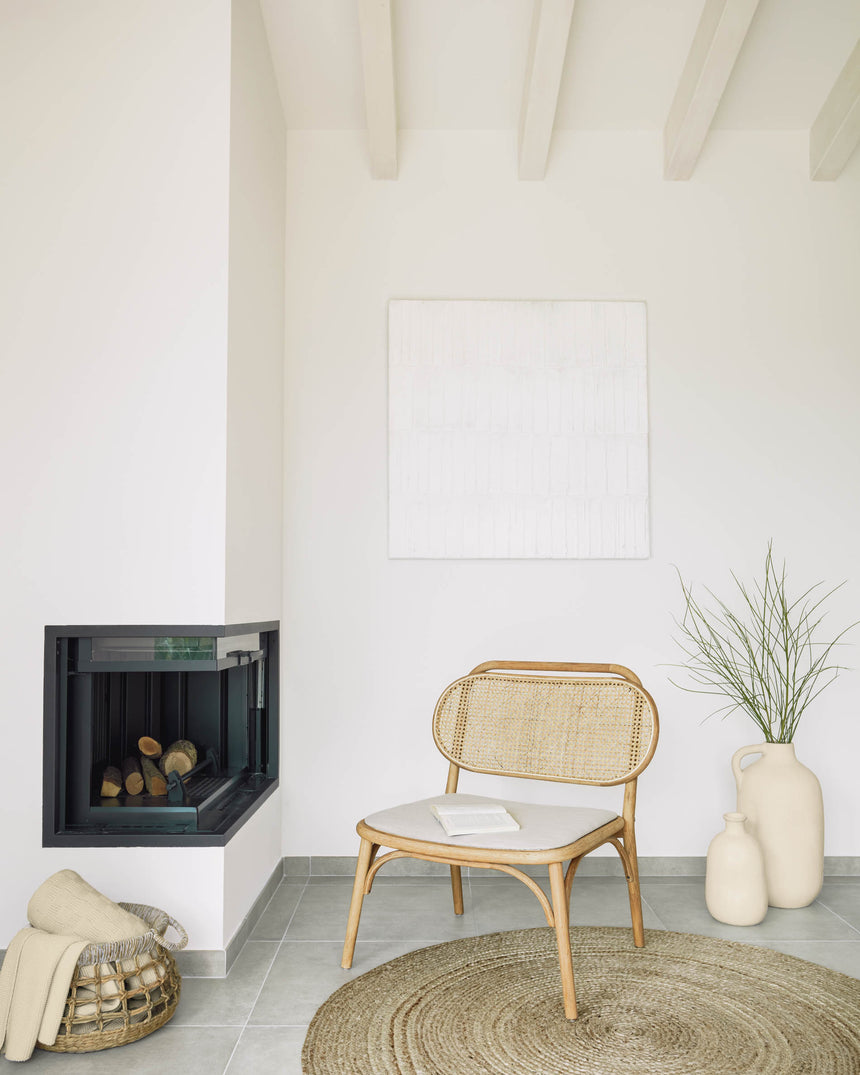 Doriane Sessel aus massiver Eiche mit Naturfinish und gepolstertem Sitz - ZEN ZONE Furniture