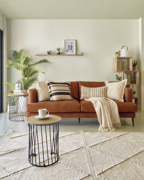 Tanya 2-Sitzer Sofa gepolstert in hellbraun 183 cm FSC Mix Credit - ZEN ZONE Furniture