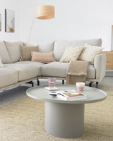 Fleksa runder Beistelltisch aus Metall grau Ø 72 cm - ZEN ZONE Furniture