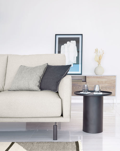 Fleksa runder Beistelltisch schwarz Ø 45 cm - ZEN ZONE Furniture