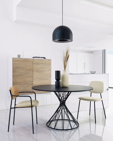 Niut Tisch Holz Schwarz Ø 120 cm - ZEN ZONE Furniture
