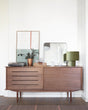 Carolin Sideboard 2 Türen 1 Schublade aus Nussholzfurnier 180 x 83,8 cm - ZEN ZONE Furniture