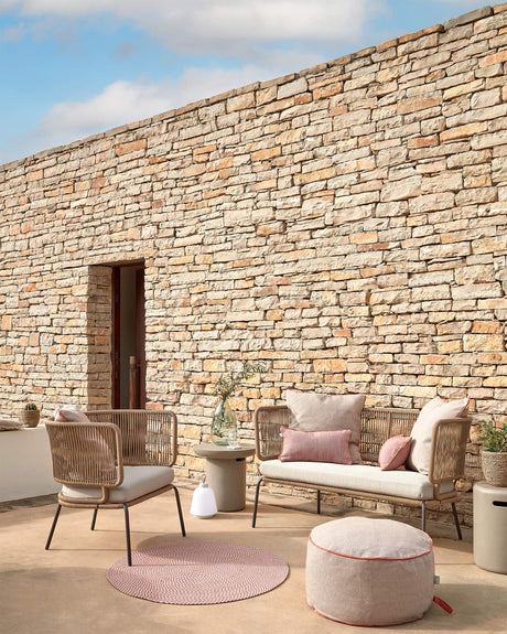 Taimi Runder Outdoor Beistelltisch aus Zement Ø 50 cm - ZEN ZONE Furniture