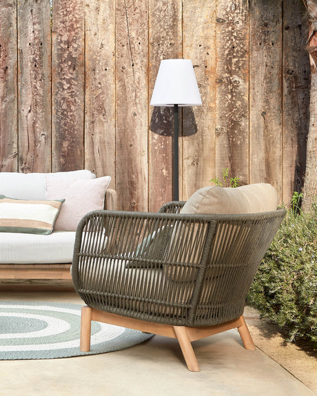 Catalina Sessel aus grünem Seil und massivem Akazienholz 100% FSC - ZEN ZONE Furniture