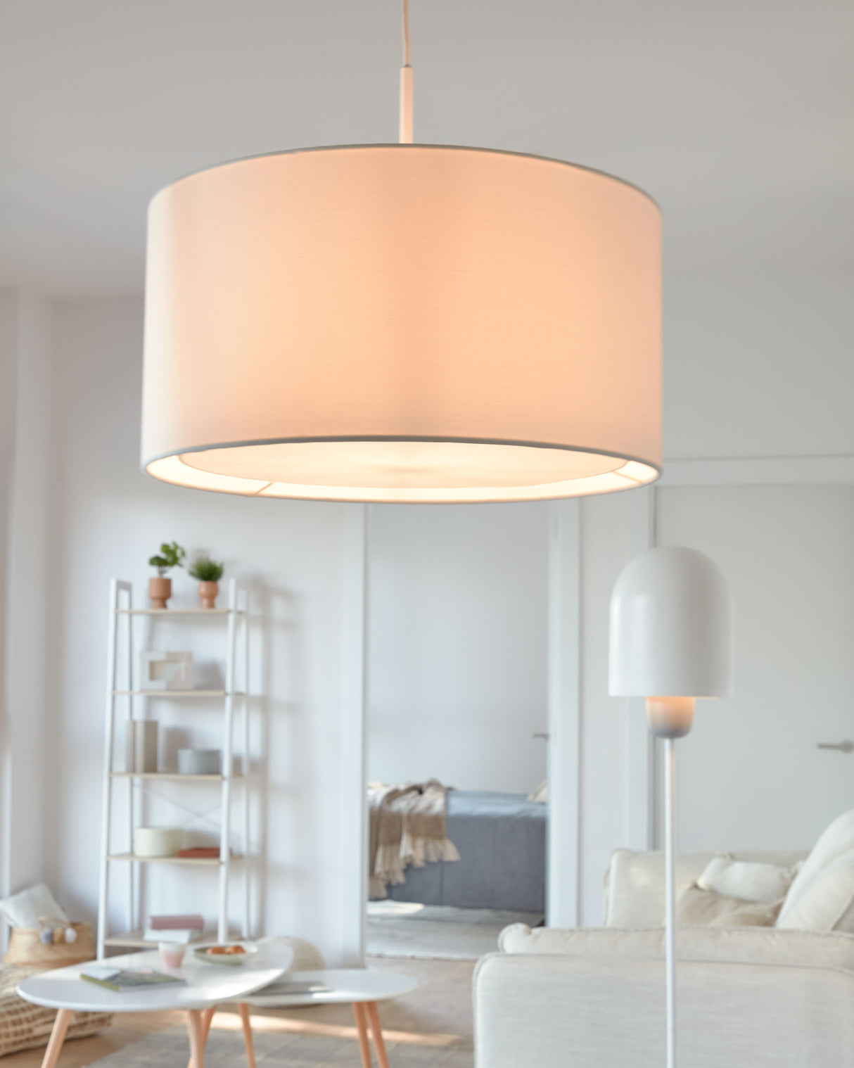 Santana Lampenschirm weiß mit weißem Diffusor Ø 40 cm - ZEN ZONE Furniture