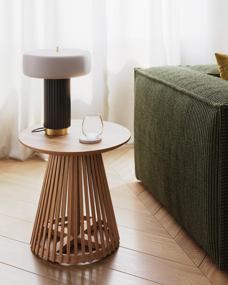Serenella Tischlampe aus Metall mit weiß und grün lackiertem Finish - ZEN ZONE Furniture
