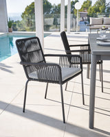 Samanta Seilstuhl schwarz und Beine aus verzinktem Stahl - ZEN ZONE Furniture