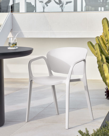 Ania stapelbarer Stuhl 100% outdoor weiß - ZEN ZONE Furniture