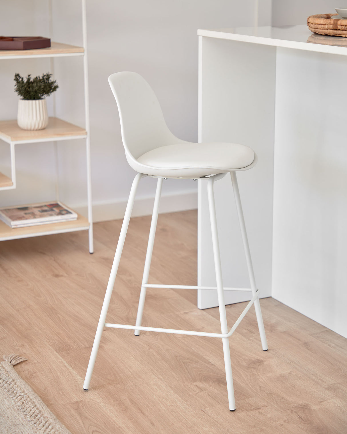 Brighter Barhocker weiß Höhe 65 cm - ZEN ZONE Furniture