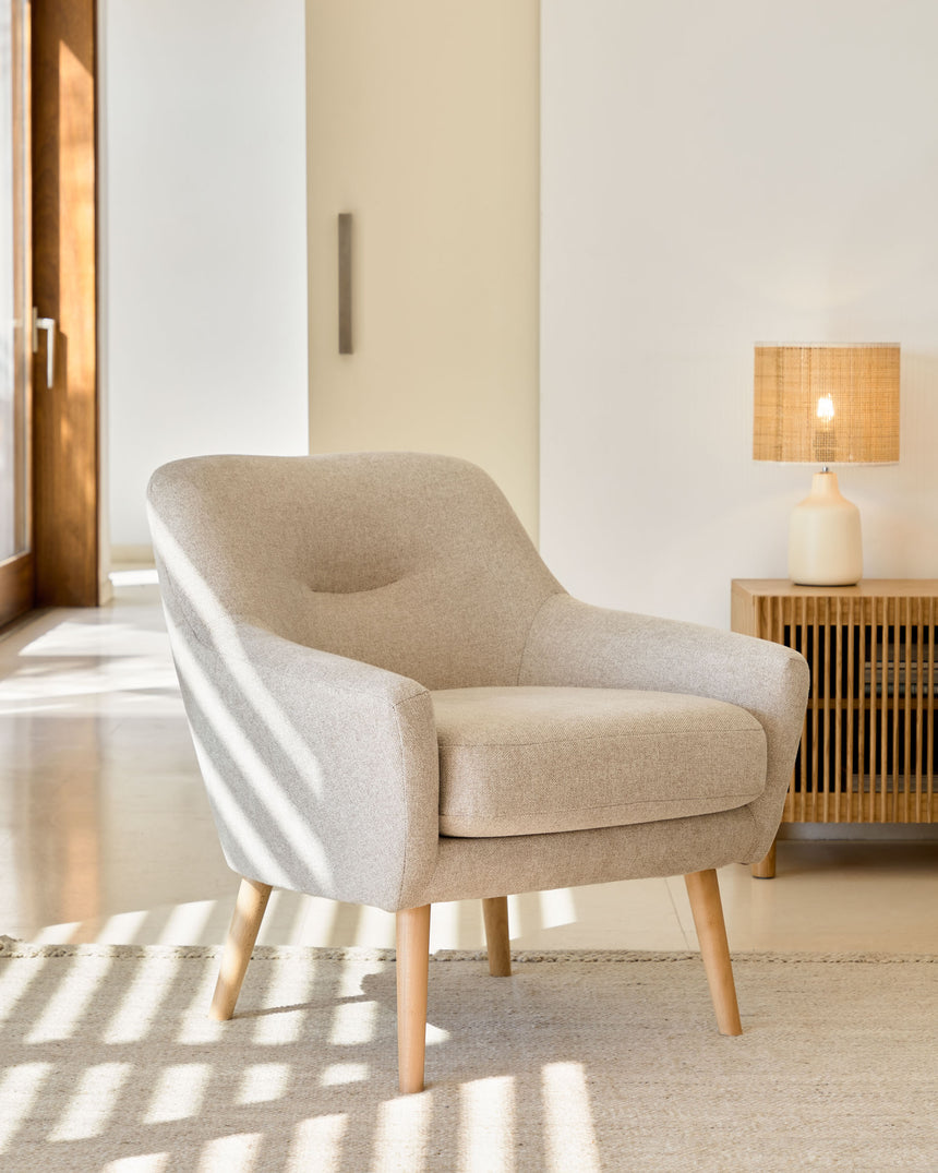 Candela Sessel beige - ZEN ZONE Furniture
