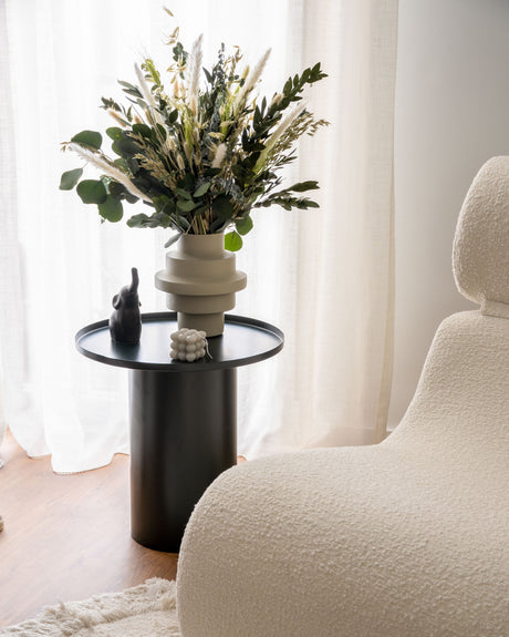Fleksa runder Beistelltisch schwarz Ø 45 cm - ZEN ZONE Furniture