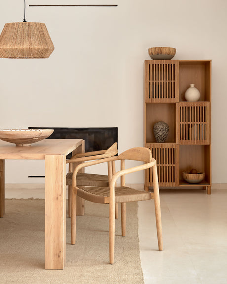 Deyanira Tisch mit Eichenfurnier und massiven Eichenbeinen 160 x 90 cm - ZEN ZONE Furniture