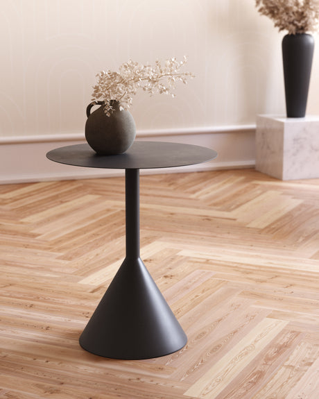 Yinan Beistelltisch Ø 48 cm Schwarz - ZEN ZONE Furniture