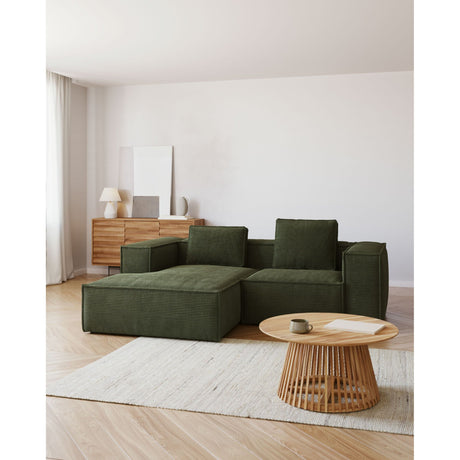 Blok Kissen breiter Cord grün 40 x 60 cm - ZEN ZONE