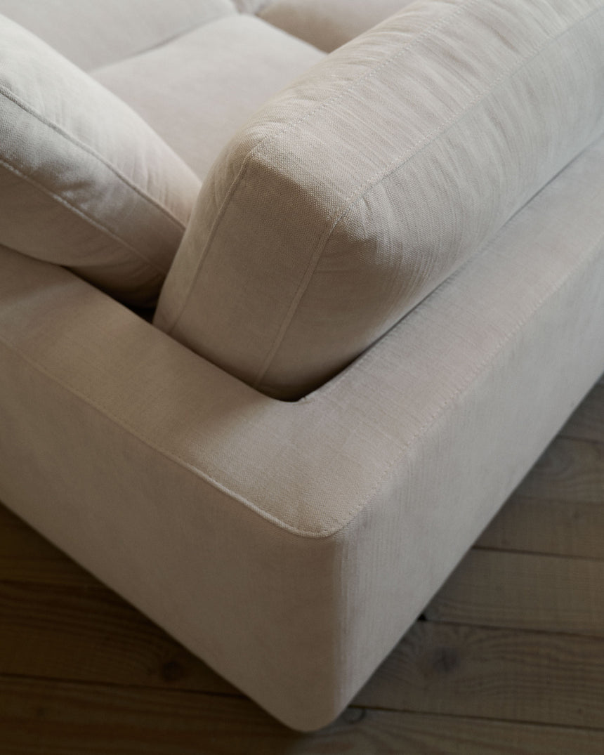 Gala 3-Sitzer Sofa mit doppelter Chaiselongue beige 210 cm - ZEN ZONE Furniture