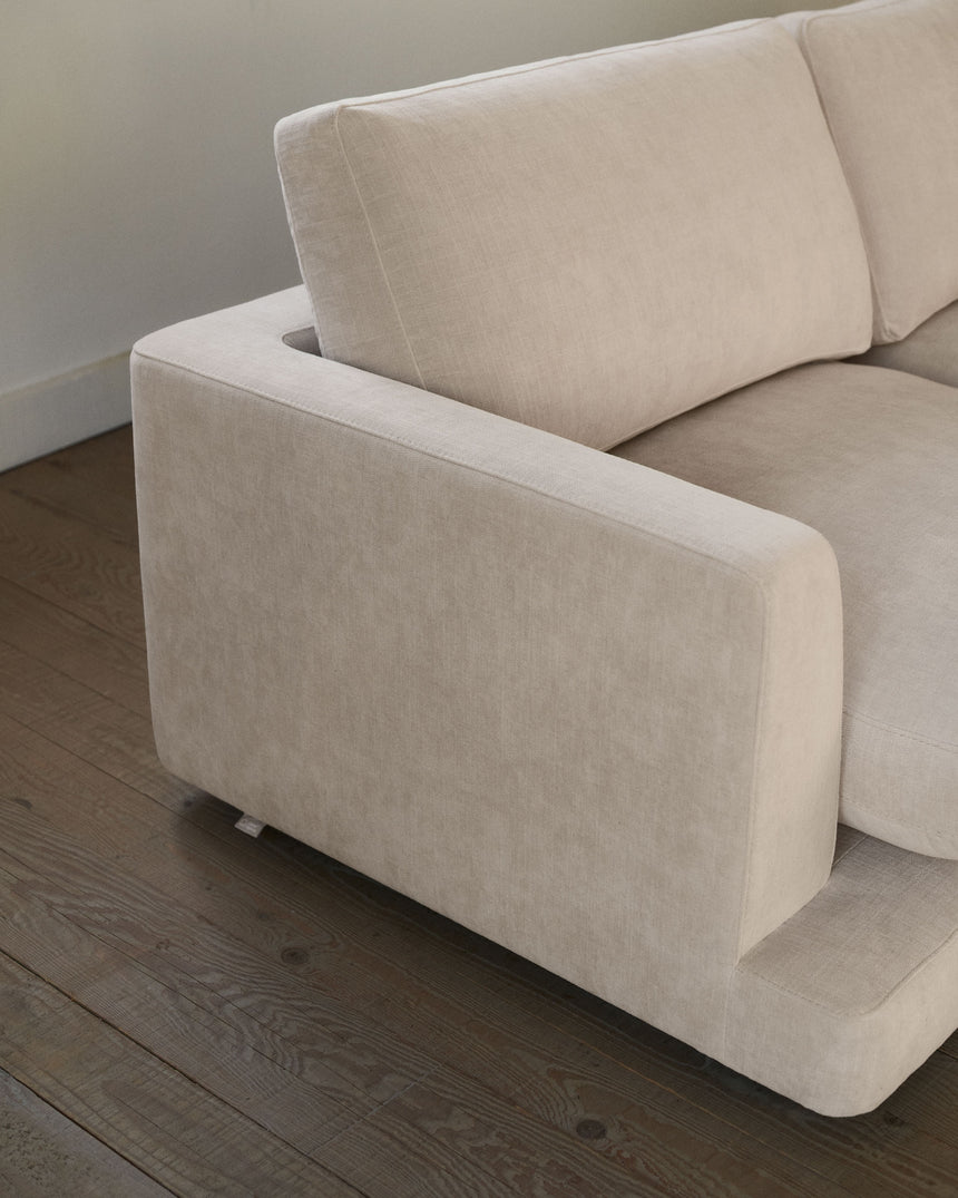 Gala 4-Sitzer-Sofa mit Chaiselongue rechts beige 300 cm - ZEN ZONE Furniture