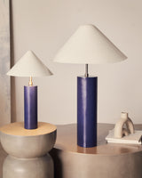 Shiva Tischlampe aus Metall in Blau und Weiß - ZEN ZONE Furniture
