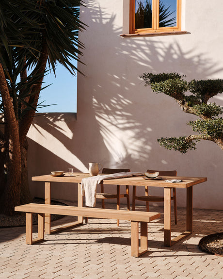 Canadell Tisch 100% outdoor aus massivem recyceltem Teakholz 180 x 90 cm - ZEN ZONE Furniture
