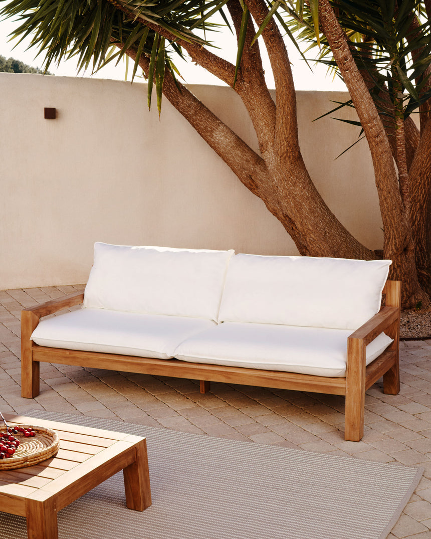 Forcanera 3-Sitzer-Sofa aus massivem Teakholz 218 cm - ZEN ZONE Furniture