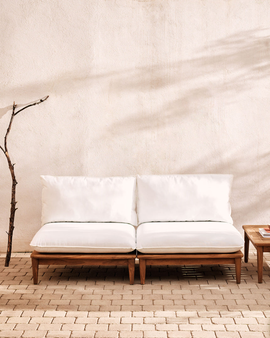 Portitxol Set aus 2 modularen Sesseln aus massivem Teakholz - ZEN ZONE Furniture